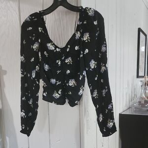Sophie Rue Black and White Floral Blouse